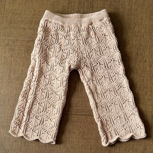 Rylee & Cru 18-24M Crochet Knit Pants in Pink